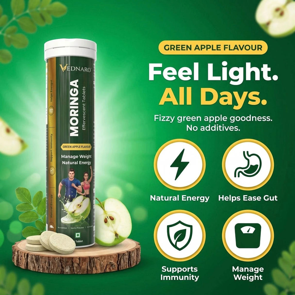Moringa ACV Effervescent Tablet | Digestive Support | Natural Energy Support | Metabolic Health