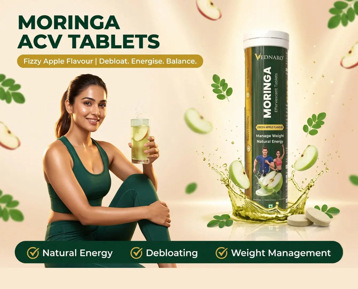 Moringa ACV Effervescent Tablet | Digestive Support | Natural Energy Support | Metabolic Health