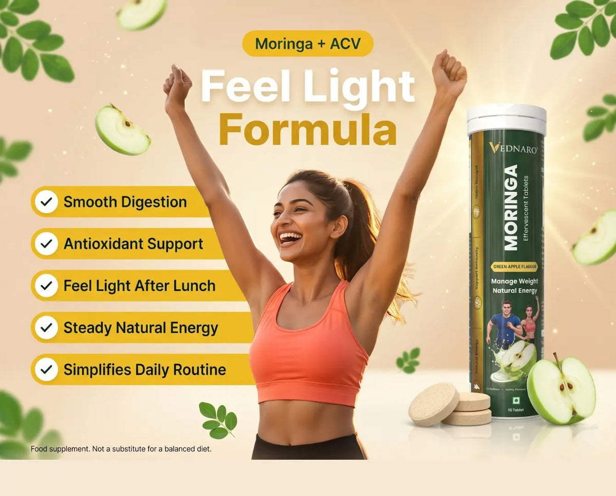 Moringa ACV Effervescent Tablet | Digestive Support | Natural Energy Support | Metabolic Health