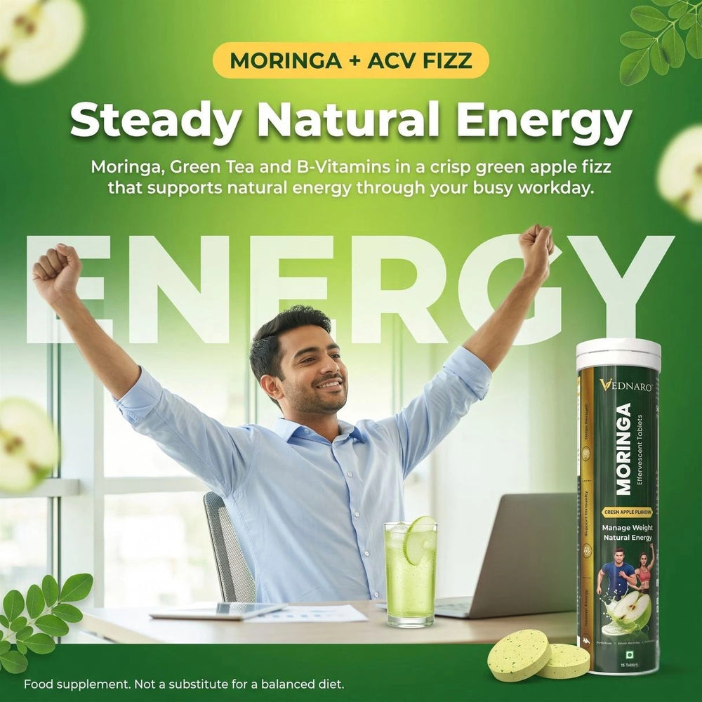 Moringa ACV Effervescent Tablet | Digestive Support | Natural Energy Support | Metabolic Health