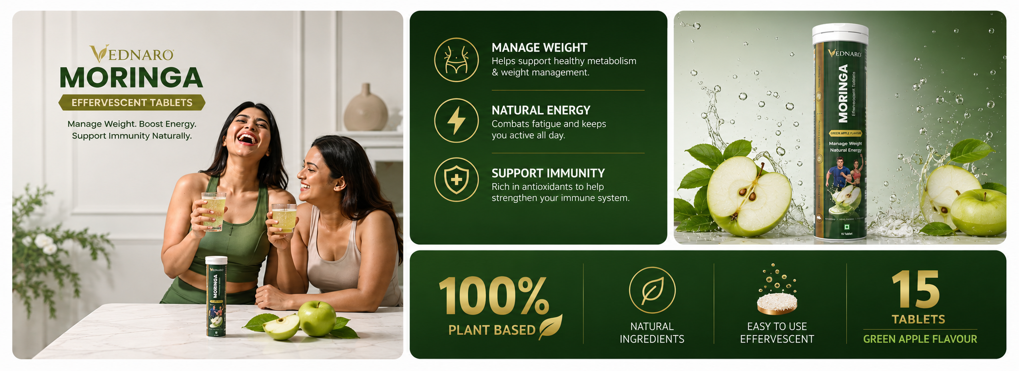 Moringa ACV Effervescent 15 Tablets