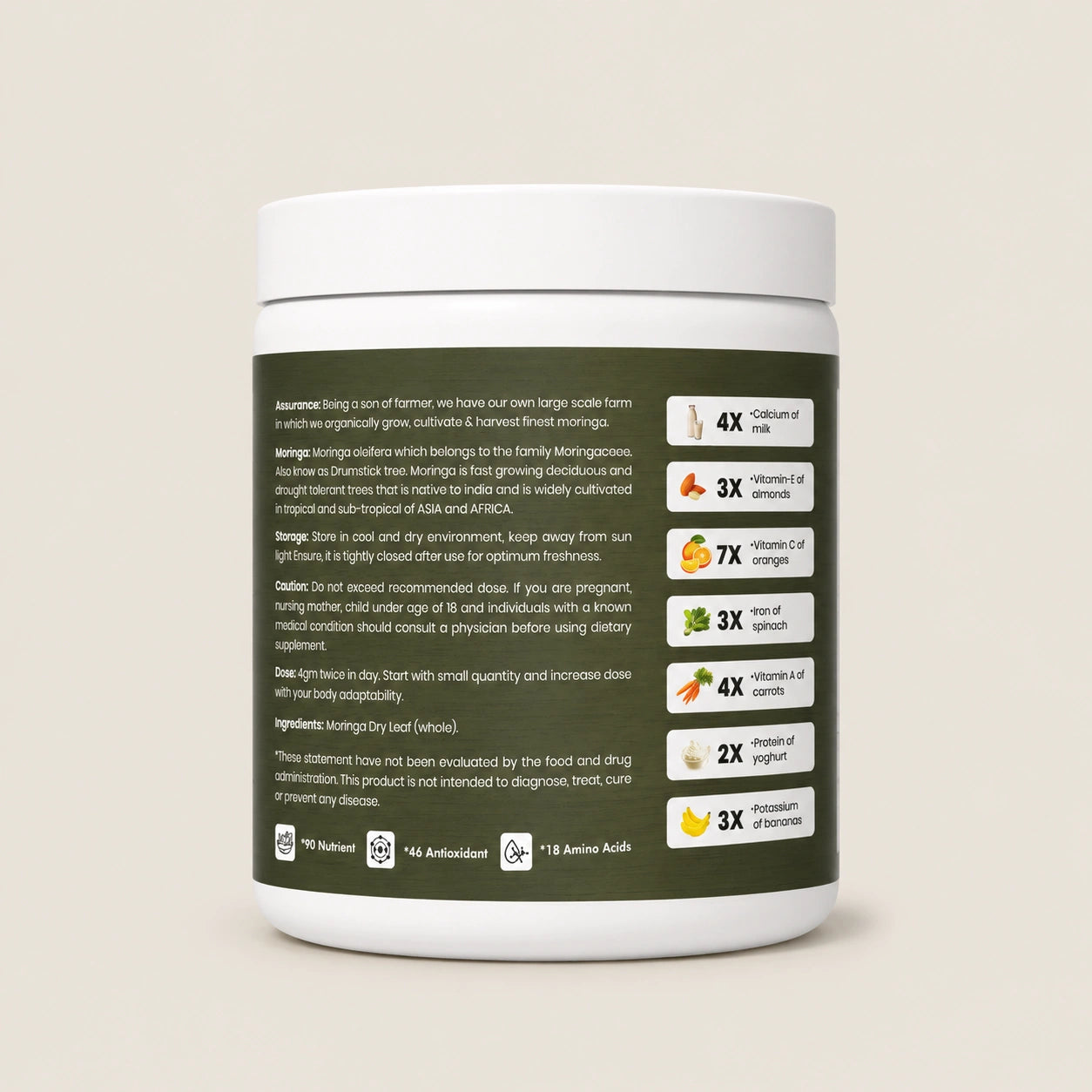 Moringa Dry Leaf Powder 80 Gm